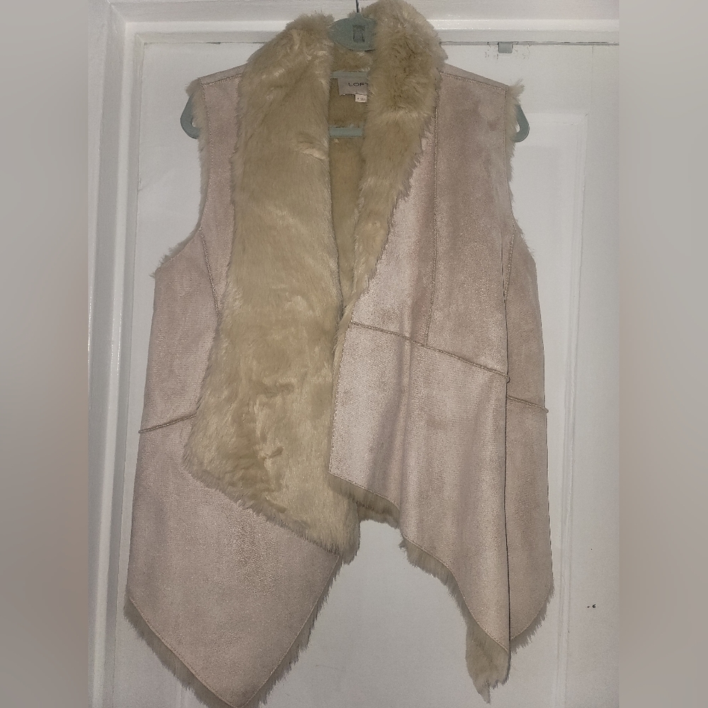 Loft tan faux vest